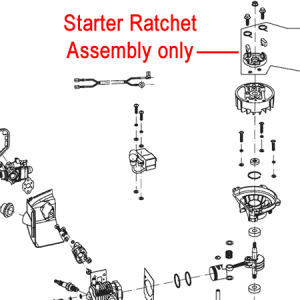 Starter ratchet assembly exploded diagram parts