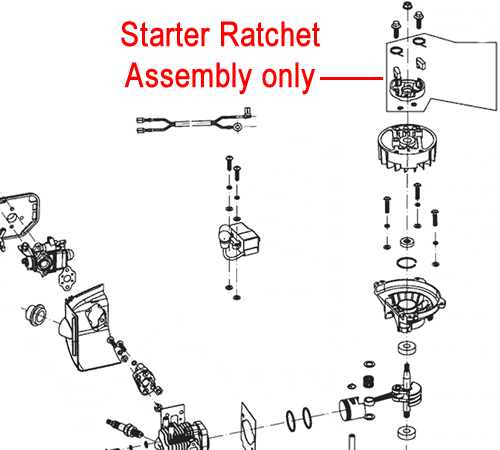 2s0a0zm5e3g.png - Mowers Online Starter ratchet assembly exploded diagram parts
