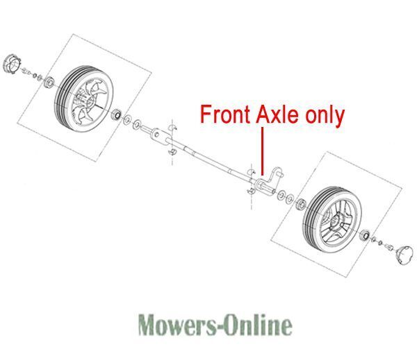 P - Mowers Online Front axle wheel assembly diagram exploded view