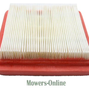 Red and white square air filter element