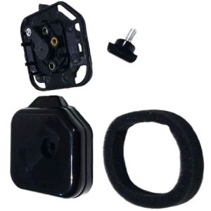 Black electrical outlet installation components kit