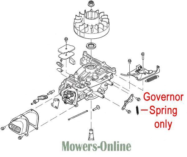 P - Mowers Online Governor spring exploded parts diagram mower