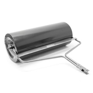 Tow-behind lawn roller with handle attachment
