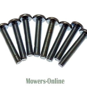 Set of seven countersunk head bolts