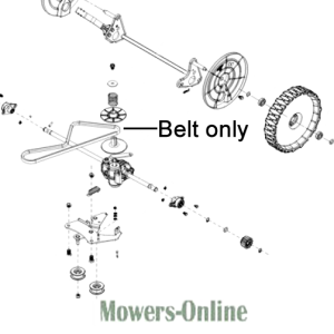 Lawn mower belt replacement parts diagram