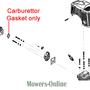 Carburettor gasket parts diagram exploded view