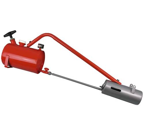 3sjhhyrqke3.jpg - Mowers Online Handheld propane torch with red tank and hose