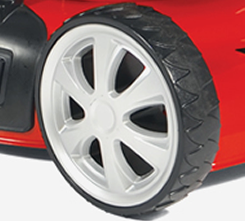 3snpnbuxy5c.png - Mowers Online White wheel with black tire on red mower
