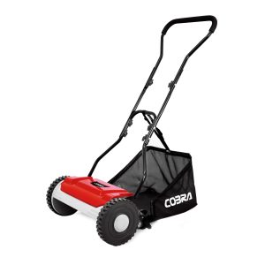 Cobra push lawn mower with grass collection bag