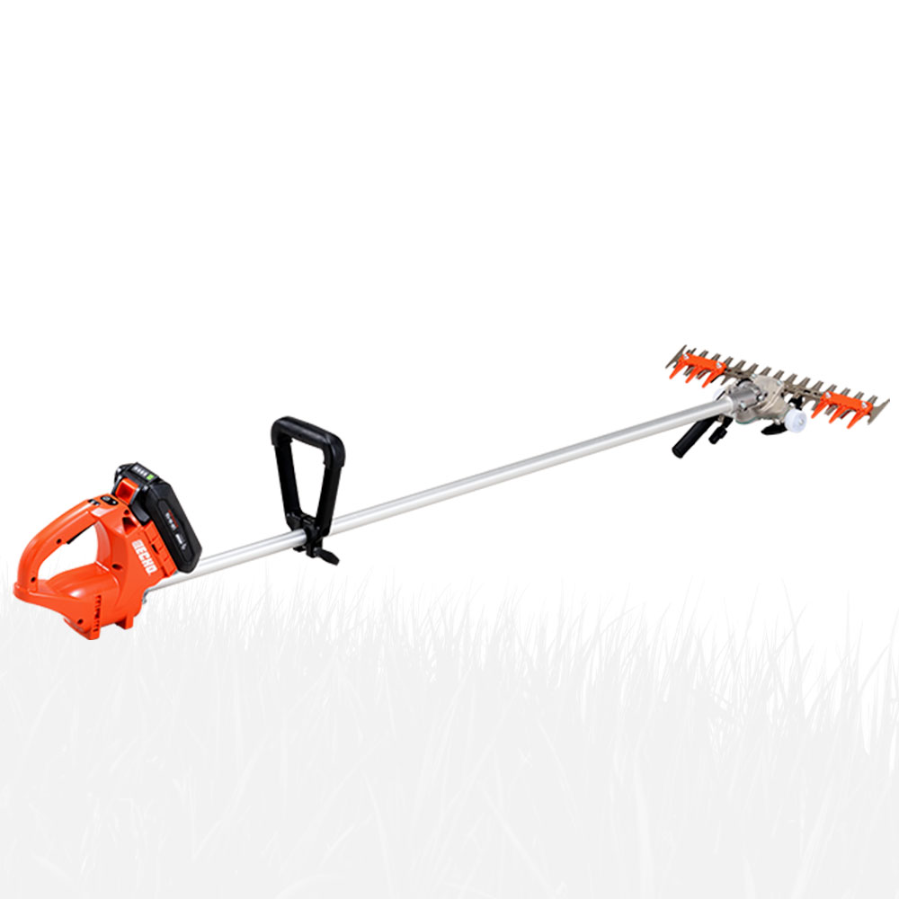 3xoax2wo5dy.jpg - Mowers Online Long-reach hedge trimmer with orange engine housing