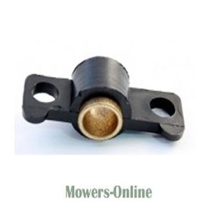 Brass and black metal bearing block assembly