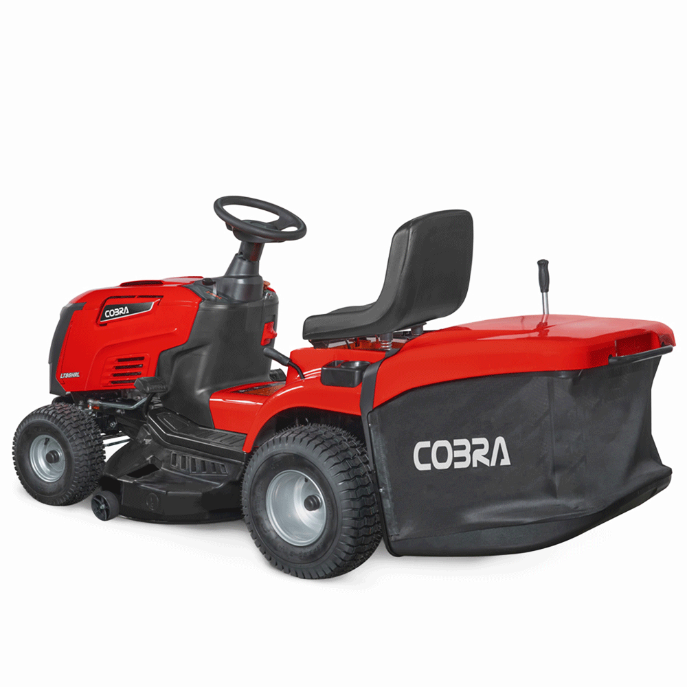 42005zr2d2i.png - Mowers Online Cobra red ride-on lawn mower with mulching bag