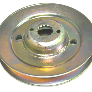 Metal pulley or sheave with central bore