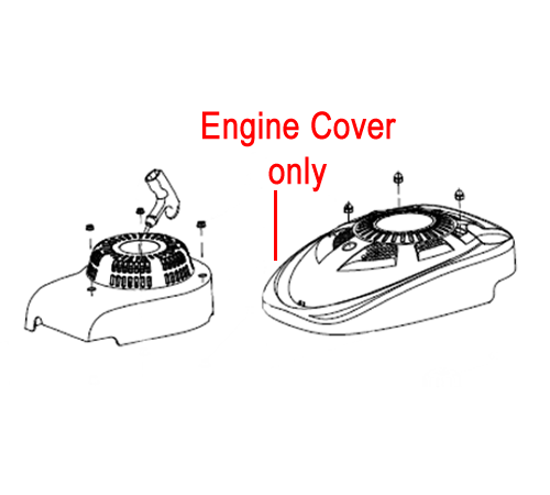 4alnvvhwha0.png - Mowers Online Engine cover assembly diagram with components labeled