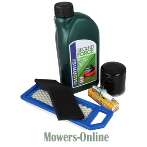 Lawn mower maintenance kit with oil and filter