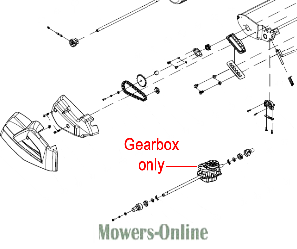 4dotmbkc25n.png - Mowers Online Lawn mower gearbox assembly exploded diagram