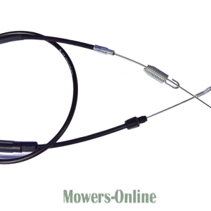 Lawn mower throttle cable with connectors
