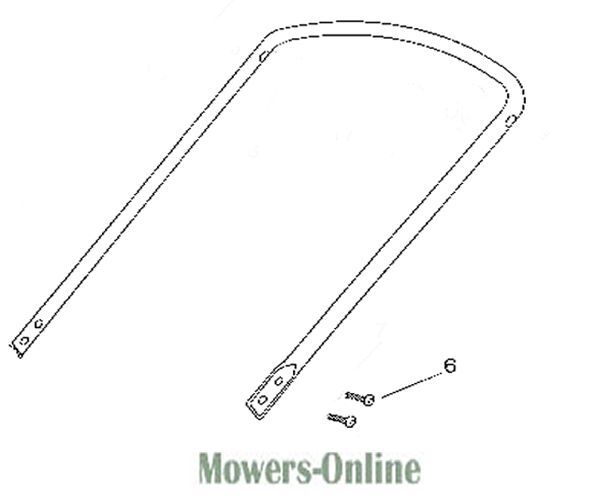 P - Mowers Online Lawn mower handle assembly with bracket hardware