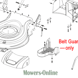 Belt guard parts diagram for lawn mower