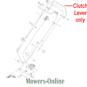 Clutch lever diagram for lawn mower