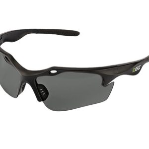 Sport sunglasses with wraparound dark lenses