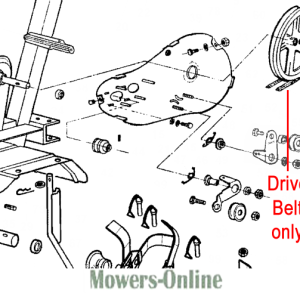 Lawn mower drive belt parts diagram