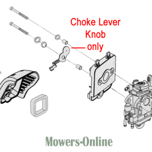 Choke lever knob for small engine carburetor
