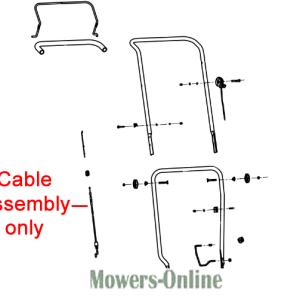 Lawn mower cable assembly diagram parts