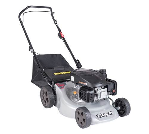 5cpm3qm0e1g.jpg - Mowers Online Masport petrol push lawn mower with bag
