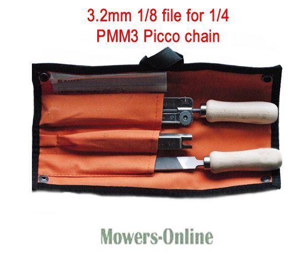 P - Mowers Online 3.2mm 1/8 file set for 1/4 PMM3 Picco chain
