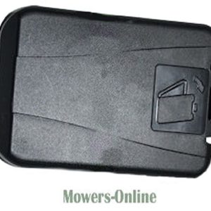 Lawn mower battery access door cover
