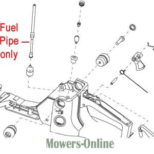 Lawn mower fuel pipe assembly diagram
