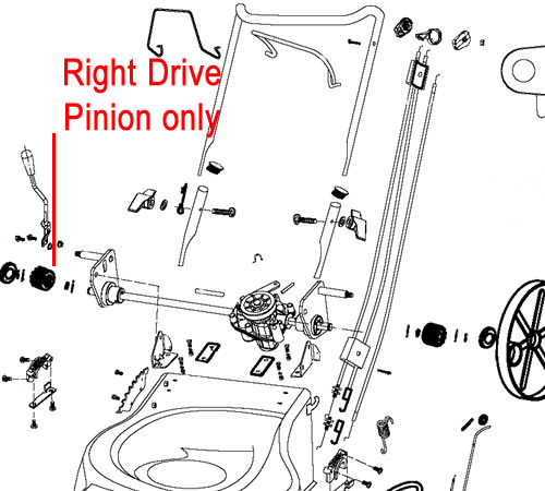 5krhq4x240a.jpg - Mowers Online Lawn mower right drive pinion assembly diagram