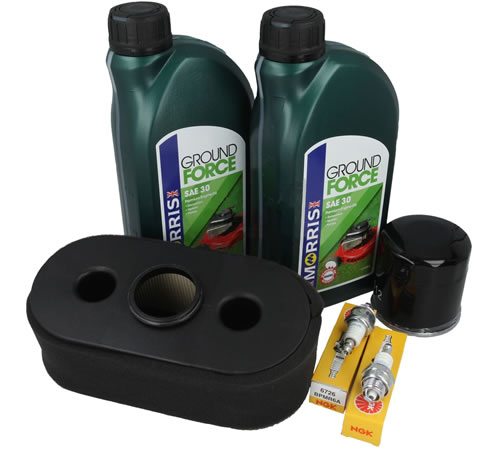 5nd1pm52ho5.jpg - Mowers Online Oil change kit with filter and spark plugs