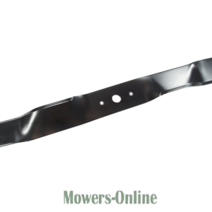 Lawn mower cutting blade with mounting holes