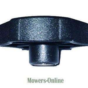 Wing nut or knob for lawn mower equipment