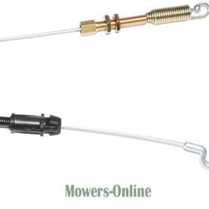 Lawn mower throttle cable assemblies
