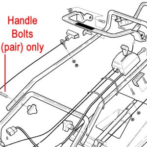 Lawn mower handle bolts assembly diagram