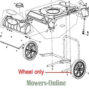 Lawn mower wheel replacement parts diagram