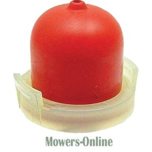 Red poultry drinker with base cup