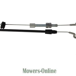 Lawn mower throttle cable assembly with connectors