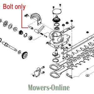 Hedge trimmer gearbox assembly parts diagram