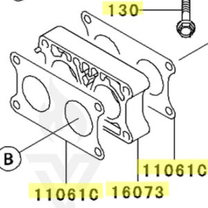 Engine intake manifold gasket assembly diagram