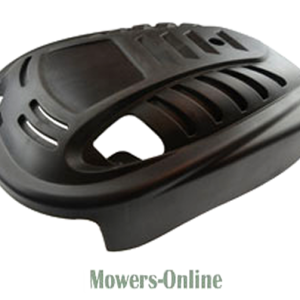 Lawn mower engine shroud with cooling vents