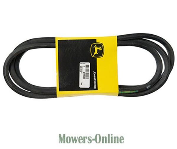 P - Mowers Online John Deere deck belt with yellow packaging label