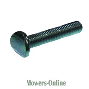 Carriage bolt with flat head and threads