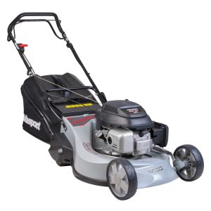Self-propelled lawn mower with bagging system