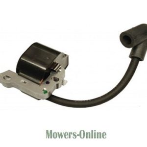 Small engine ignition coil with spark plug wire