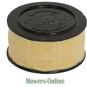 Engine air filter with black plastic top
