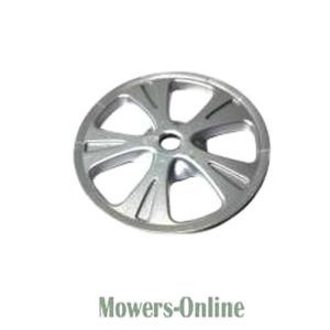 Lawn mower wheel with eight spokes